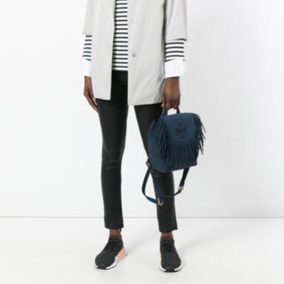 Tory Burch Handbags - Tory Navy Harper Fringe Mini